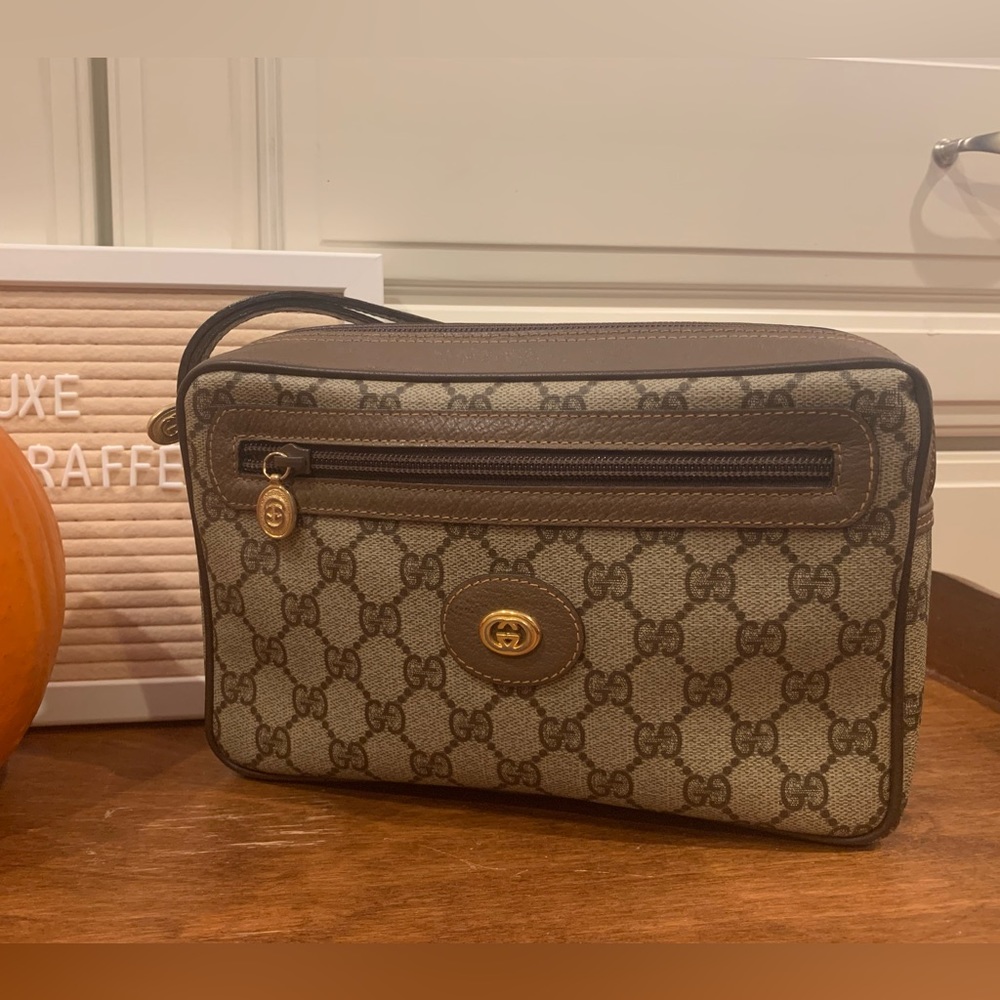 GUCCI authentic vintage GG monogram clutch, pouch